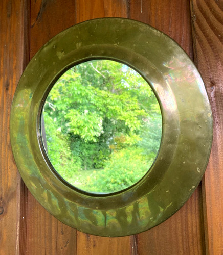 Miroir rond laiton - miroir,