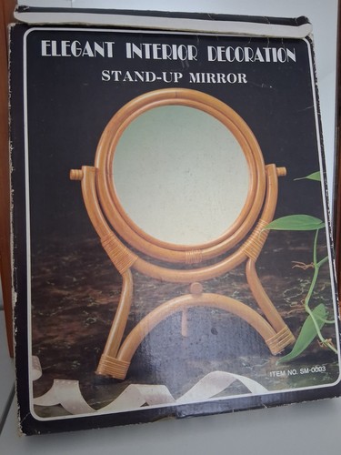 Miroir rotin sur pied - pied, à