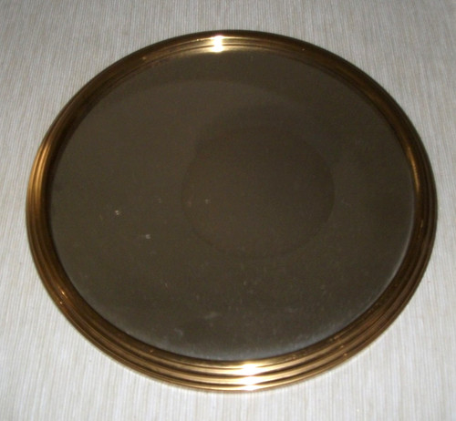 Plateau miroir rond - , doré
