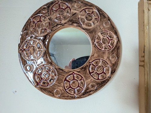 Miroir céramique vintage - céramique,