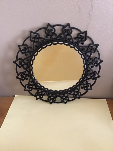 Miroir rond contour plastique - rond,