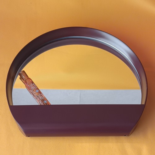 Vintage miroir metal demi rond - vintage,