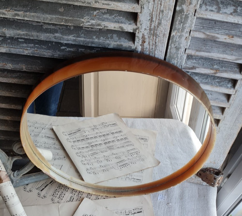 Ancien miroir rond - miroir,